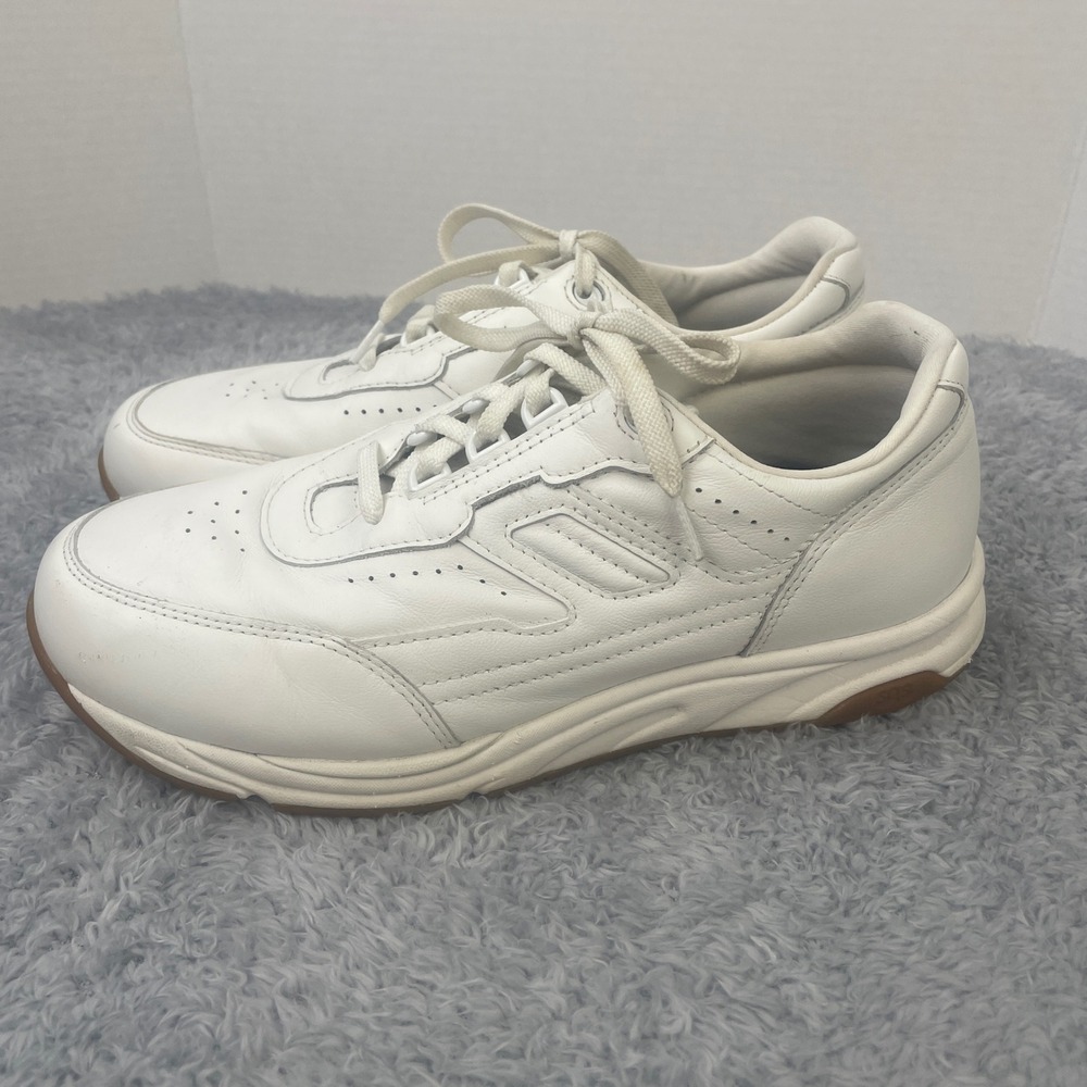SAS Walk Easy Walking Shoes Womens 11.5 W3 White Leather Comfort Sneakers - Picture 1 of 11
